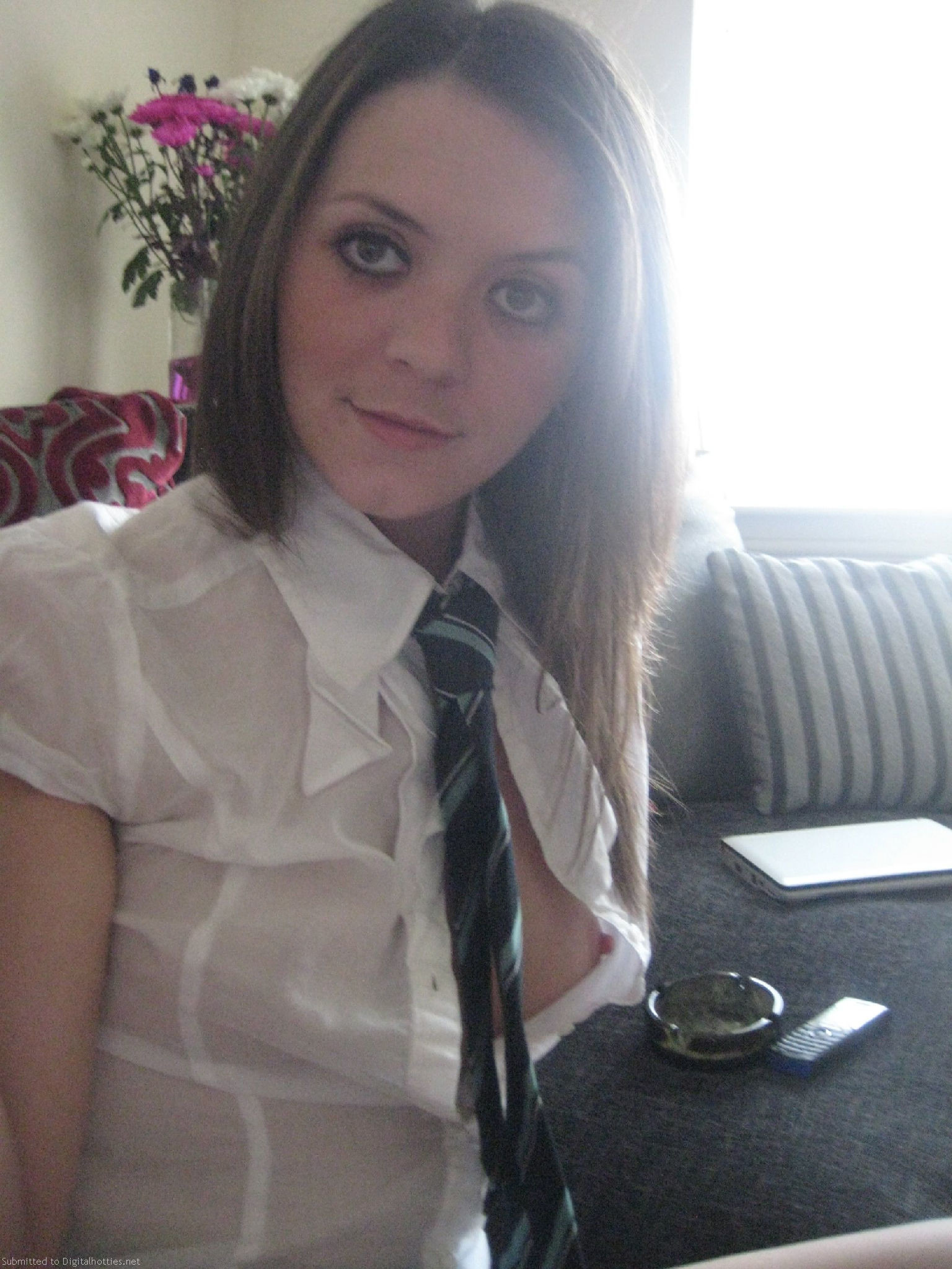 Amateur Shaved Raven Haired Teen Totally Shaved Girlfriend Tiny Dancer with Tramp Stamp Wearing Uniform